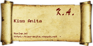 Kiss Anita névjegykártya
